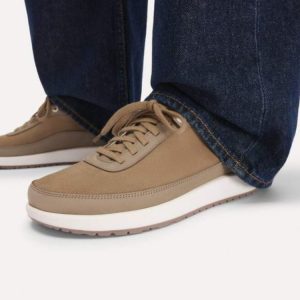 Birkenstock Honnef City Mixed Leather Shoe | Gray Taupe | Reg Width – Men’s